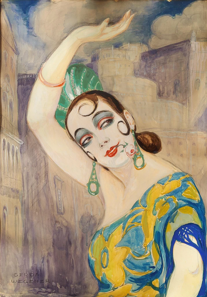 Ritratto di Carina Ari, qui in costume del balletto Iberia